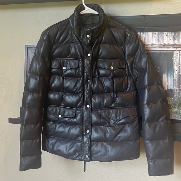 Stetsons Leather Down Jacket - Picture 2 of 6